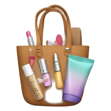 bag with cosmetics in it sticker