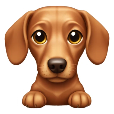 dachshund dog with a toy sticker