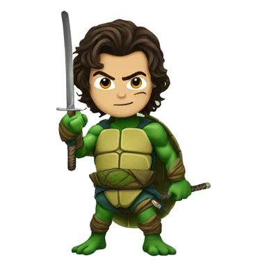 harry styles as a ninja turtle sticker