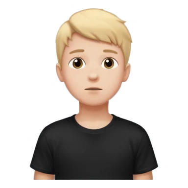 Chico en las nubes con remera negra sticker