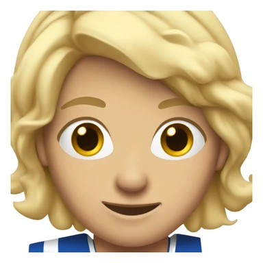 a blond man in a cheerleader uniform  sticker