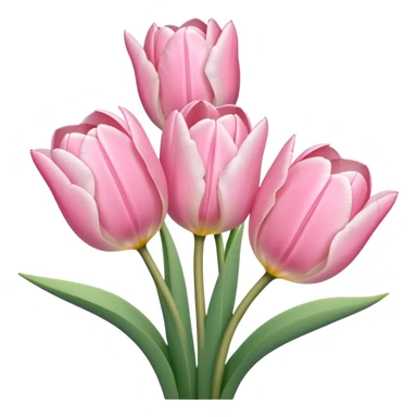 beautiful pastel pink tulips sticker