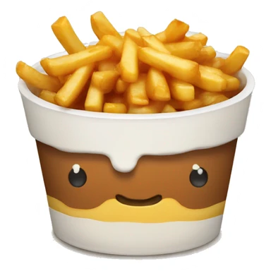 Poutine qui mange des patte sticker