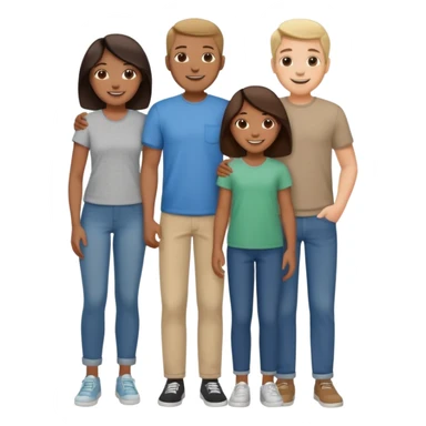 family of 5 members sticker