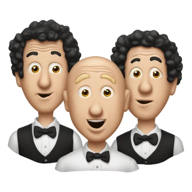 The Three Stooges Larry, Moe and Curly sticker