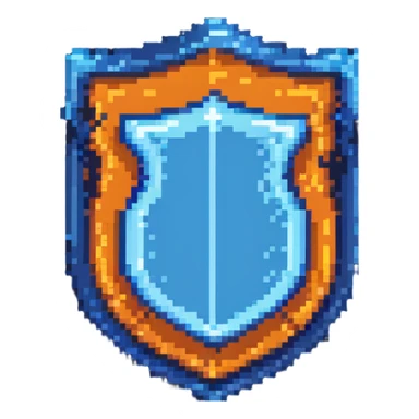 simple blue magical code shield with aura sticker