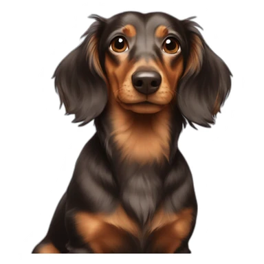 dachshund long haired proud sticker