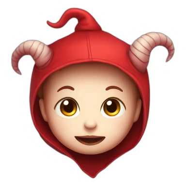 demon in a baby hat sticker