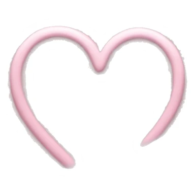 outlined heart light pink  sticker