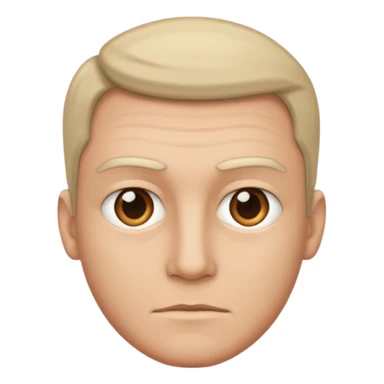 make him facing directly forward sticker