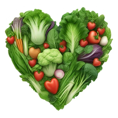 Vegan green heart sticker
