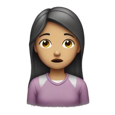 Girl crying with tears sticker