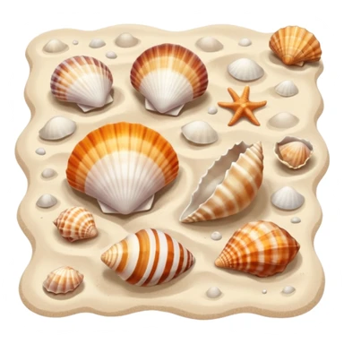 Beach with seashells sticker