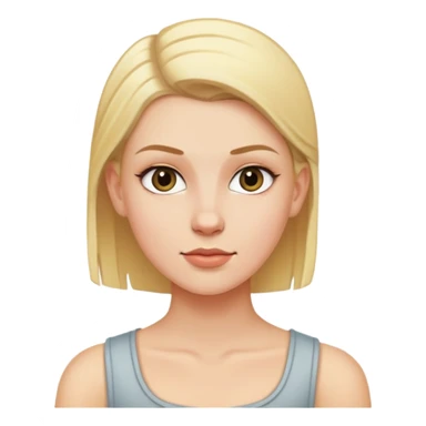 White girl with blonde hair half shaved head sticker