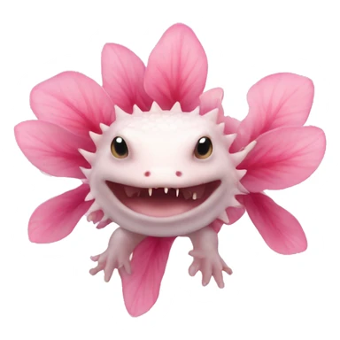 Axolotl sakura flowers sticker
