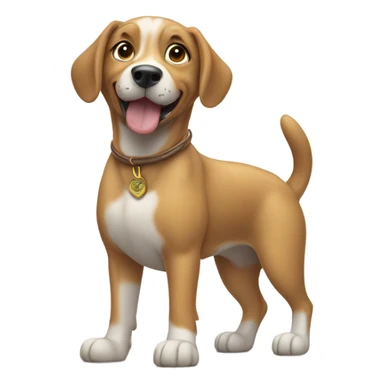 dog saluting sticker