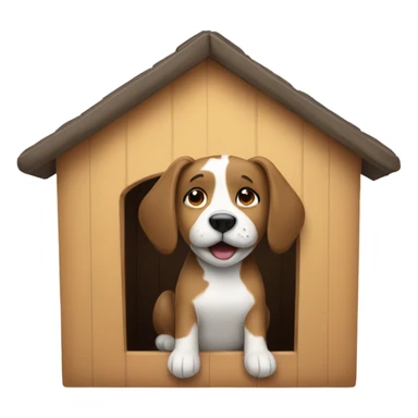 A female person in a dog house  sticker