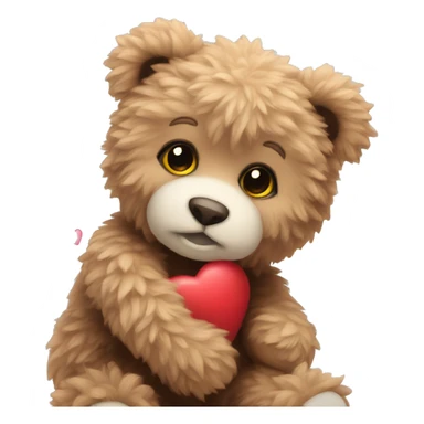 fluffy Valentine's teddy  sticker