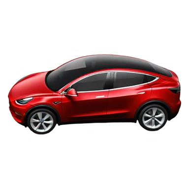 Red Tesla Model Y sticker