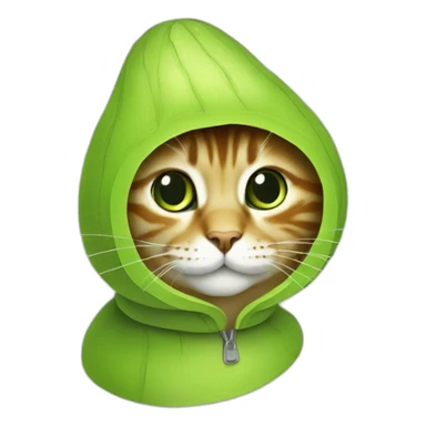 cat in avocado costume sticker