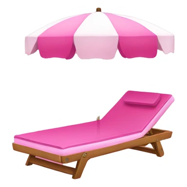 Pink sunbed  sticker