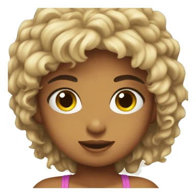 una chica en la playa sticker