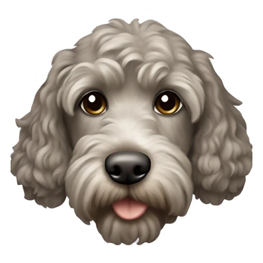 a cockapoo that’s brownish grey sticker