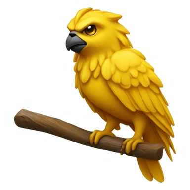Canary upon lion sticker