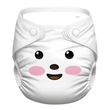 Think plain white disposable baby diaper sticker