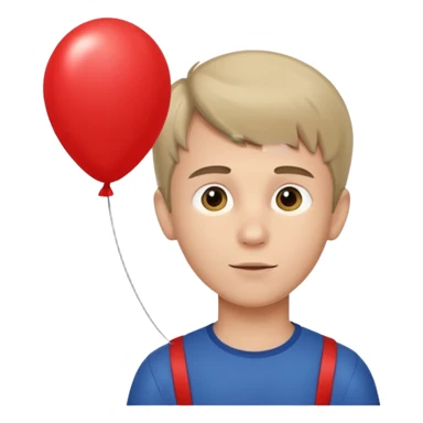 boy with balloon sticker