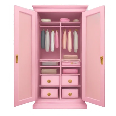 large fancy pastel pink closet sticker