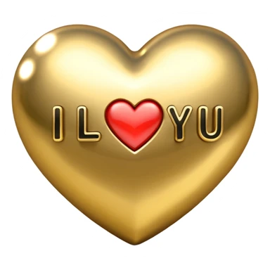 3D i love you fonts sticker
