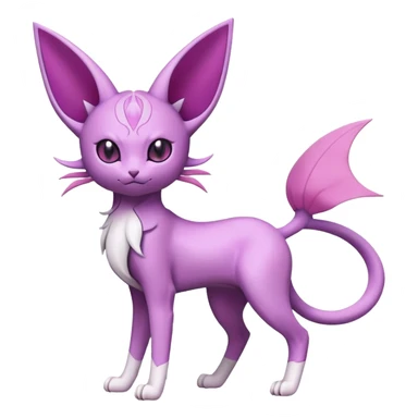 Espeon-Skitty-Fakémon-hybrid-creature (full body)  sticker