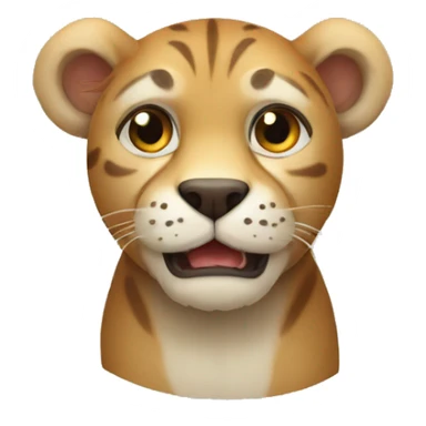 Leon animal caras sticker