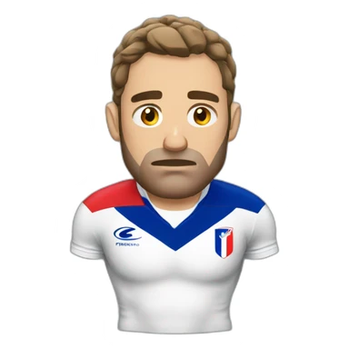 French rugbyman sad sticker