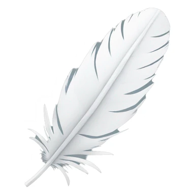 white low poly feather sticker