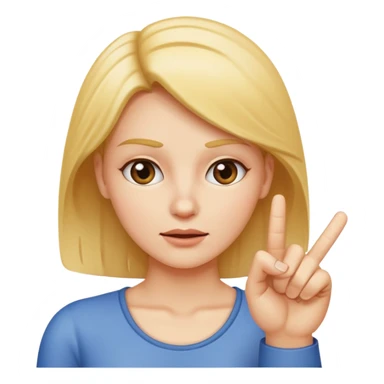 Female shaking index finger saying no sticker