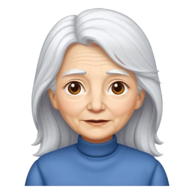 long hair grandma sticker
