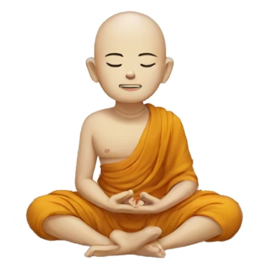 Prostrating Buddhist sticker