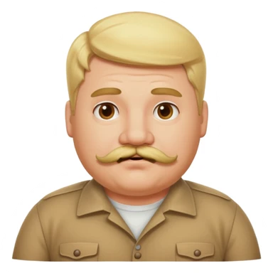 Chubby blonde guy with mustache  sticker