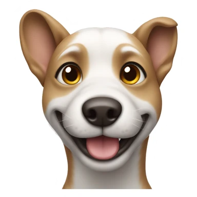 Dog waving hi  sticker