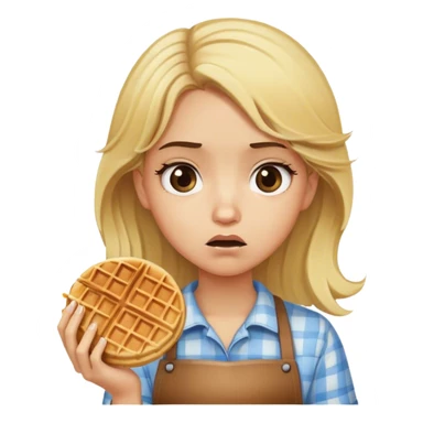 mean girl who hates waffles sticker
