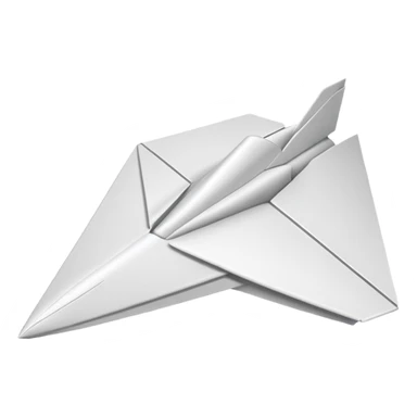 White paper airplane  sticker