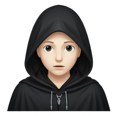 mysterious hooded cant see face from shadow sticker