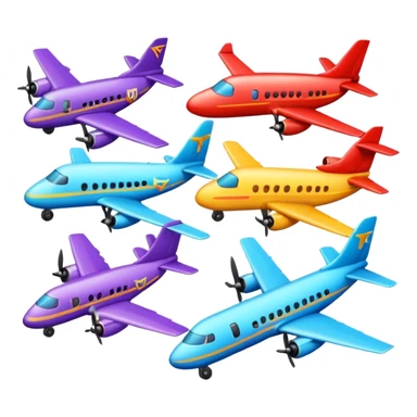 Twitch channel emojis for an aviation themed discord sticker