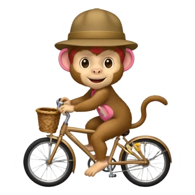 monkey riding a bicycle sticker