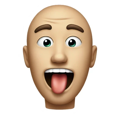 guy drooling with snot running from his nose  sticker