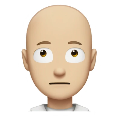 saitama from one punch man, serious mode sticker