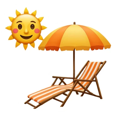 crie uma praia, com sol, e canga na areia sticker