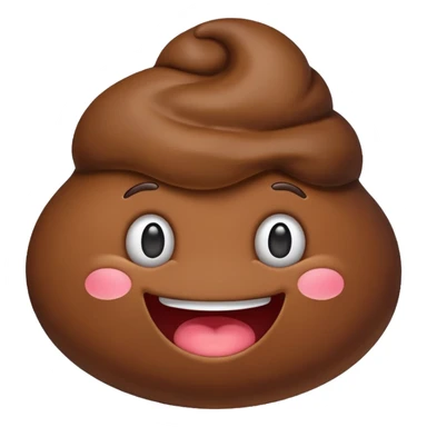upside down emoji poop sticker
